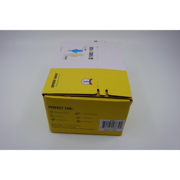 5pc Family Pack Plastic Emergency Raincoat Set- 2 Adults 3 Kids - Picture 3 of 3